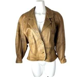 Vera Pelle Vintage Bomber Leather Jacket